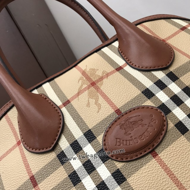 Burberry專門店新款中古BB貝殼包 巴寶莉經典戰馬格子手提女包 yxb1030
